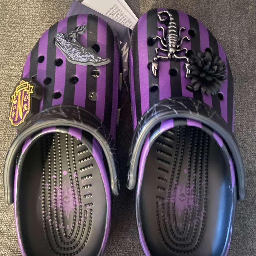 Wednesday Addams Nevermore Academy Crocs